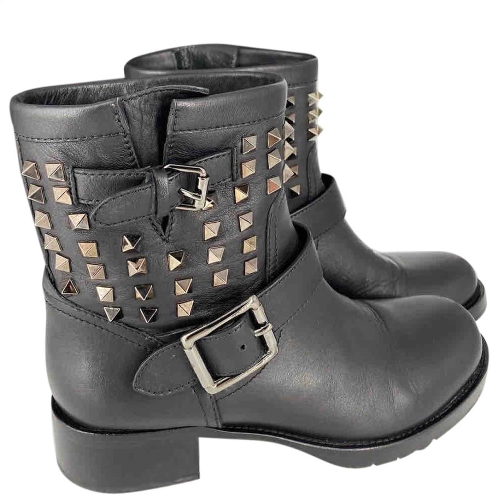 Valentino Rockstud Moto Boot